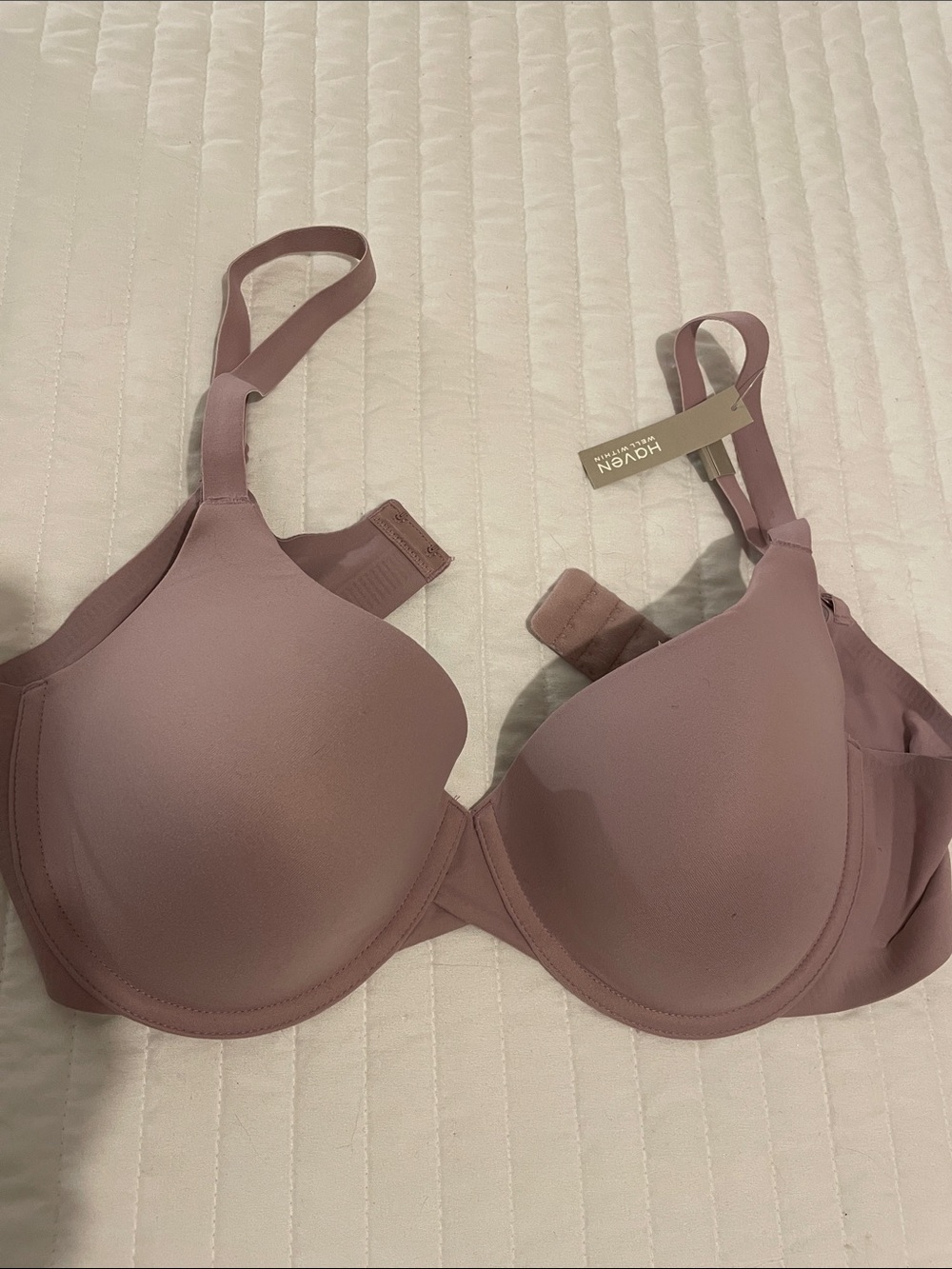 Haven Well Within Embrace Lightly-Lined Perfect Coverage Bra 36D Elderberry NWT